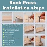 Uzecpk Book Binding Kits, Book Press Bookbinding, Book Binding Materials, Book Repair Kit with Book Cloth Bone Folder Awl Bookbinding Needles Wax Thread for Binding and Repair, 11.8 X 7.6 Inches UzecPk