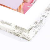 Vittanly 11x14 Picture Frame, Display Pictures 8x10 with Mat or 11x14 without Mat, Rustic Photo Frame for Wall Mounting, Distressed White, 1 Pack Vittanly