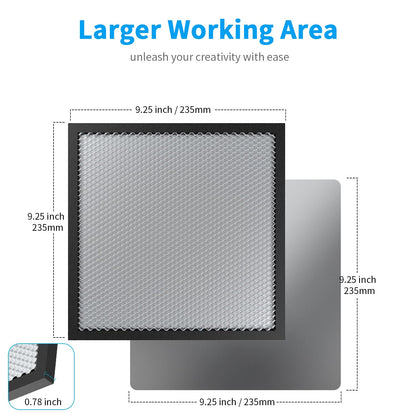 Creality Honeycomb Working Table, 235x235mm Steel Honeycomb Laser Bed for Laser Engraver with Steel Sheet, Better Heat Dissipation and Protection Also Suitable for Laser Module 5W/10W, Ender  - WoodArtSupply