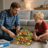 Miniature House Kit, 3D Wooden Puzzles for Adults, DIY Miniature Kit, Dollhouse Kit, Mini House Building Kit, Doll House Kits for Adults Teen to Build (Forest Adventure) ANTREATU
