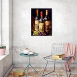 Food DIY Diamond Painting Kits for Adults, Vintage Wine Fruit Diamond Art 5D Diamond Dots Art Round Full Drill Gem Painting Embroidery Kits Gifts 12x16 inch UPABLUNSO