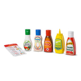 Melissa & Doug 5-Piece Favorite Condiments Play Food Set - Play Ketchup and Mustard Bottles, Pretend Play Food Set For Kids Ages 3+ Melissa & Doug
