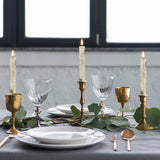 Eywamage Short Birch Bark Flameless Taper Candles with Remote, Flickering Wood LED Wax Candlesticks Set of 6 Eywamage