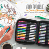 ColorIt Gel Pens Set for Coloring – 192 Pack with 12 Metallic, 12 Neon, 72 Glitter Gel Pens - 96 Refills & 2 Travel Cases - Vibrant Colors for Journaling, Writing, Coloring Books, & Creative Projects ColorIt