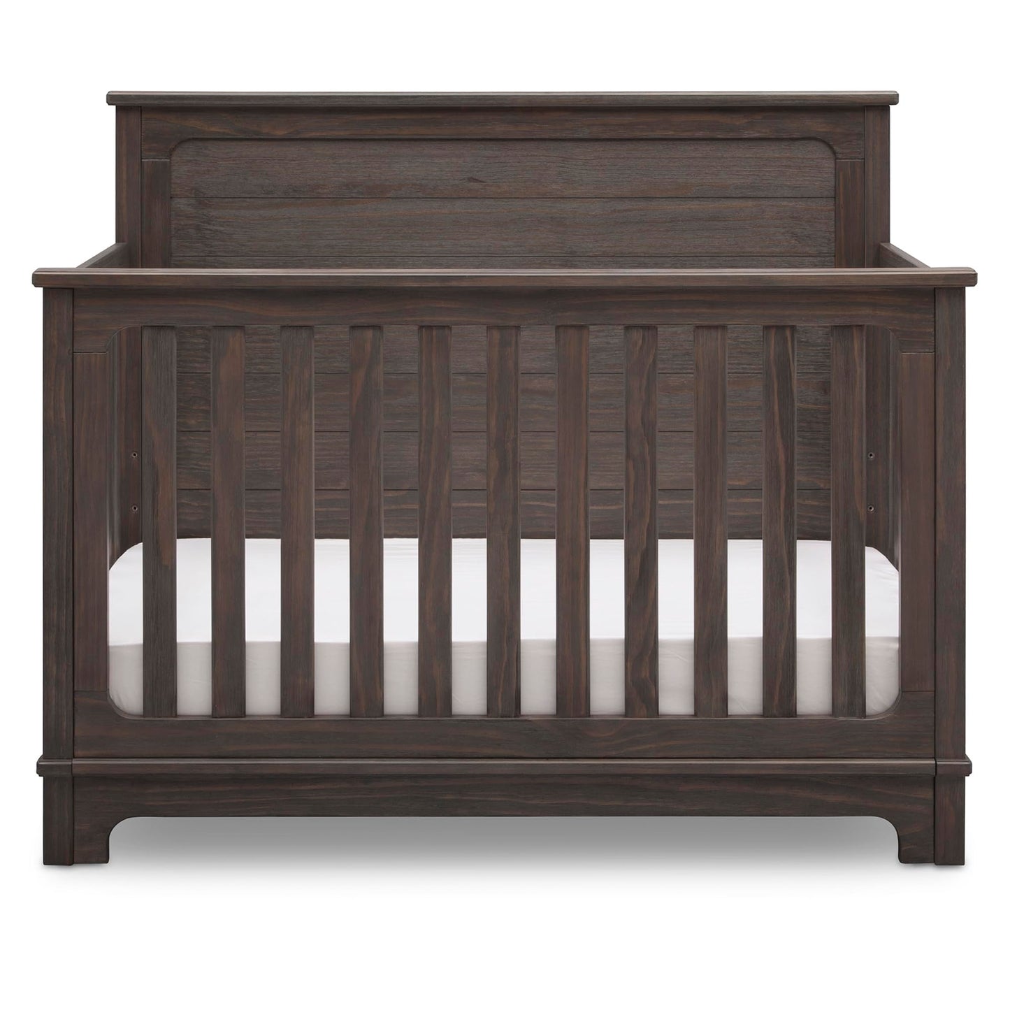 Delta Children Simmons Kids Slumbertime Monterey 4-in-1 Convertible Crib, Rustic Grey