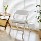 Asnefeli Wood Folding Chairs with Padded Seats, Wooden Folding Chairs Set of 2, Foldable Dining Chair with Cushion, Stackable Extra Chair for Indoor Outside Events, Party, Wedding (White Gray) Asnefeli