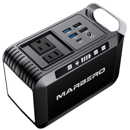 MARBERO Portable Power Bank with AC Outlet, Peak 120W/110V Portable Laptop Battery Bank, 24000mAh Charger Power Supply with AC Outlet, Power Station for Outdoor Camping Home Office Hurricane  - WoodArtSupply