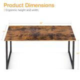 Coleshome 48 Inch Computer Desk, Modern Simple Style Desk for Home Office, Study Student Writing Desk, Vintage Coleshome
