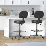 Boss Office Products Be Well Medical Spa Drafting Sool with Back in Black Boss Office Products