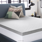 Lucid 3 Inch Ventilated Bamboo Charcoal Memory Foam Mattress Topper, CertiPUR-US Certified, Moisture and Odor Control-Full LUCID