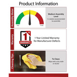 Ameriwood Home Brooklyn Fireplace TV Stand for TVs up to 50 Inch, Replaceable Electric Fireplace Insert Heater, Realistic Log and Flame Effect, For Living Room or Bedroom, Espresso Ameriwood Home