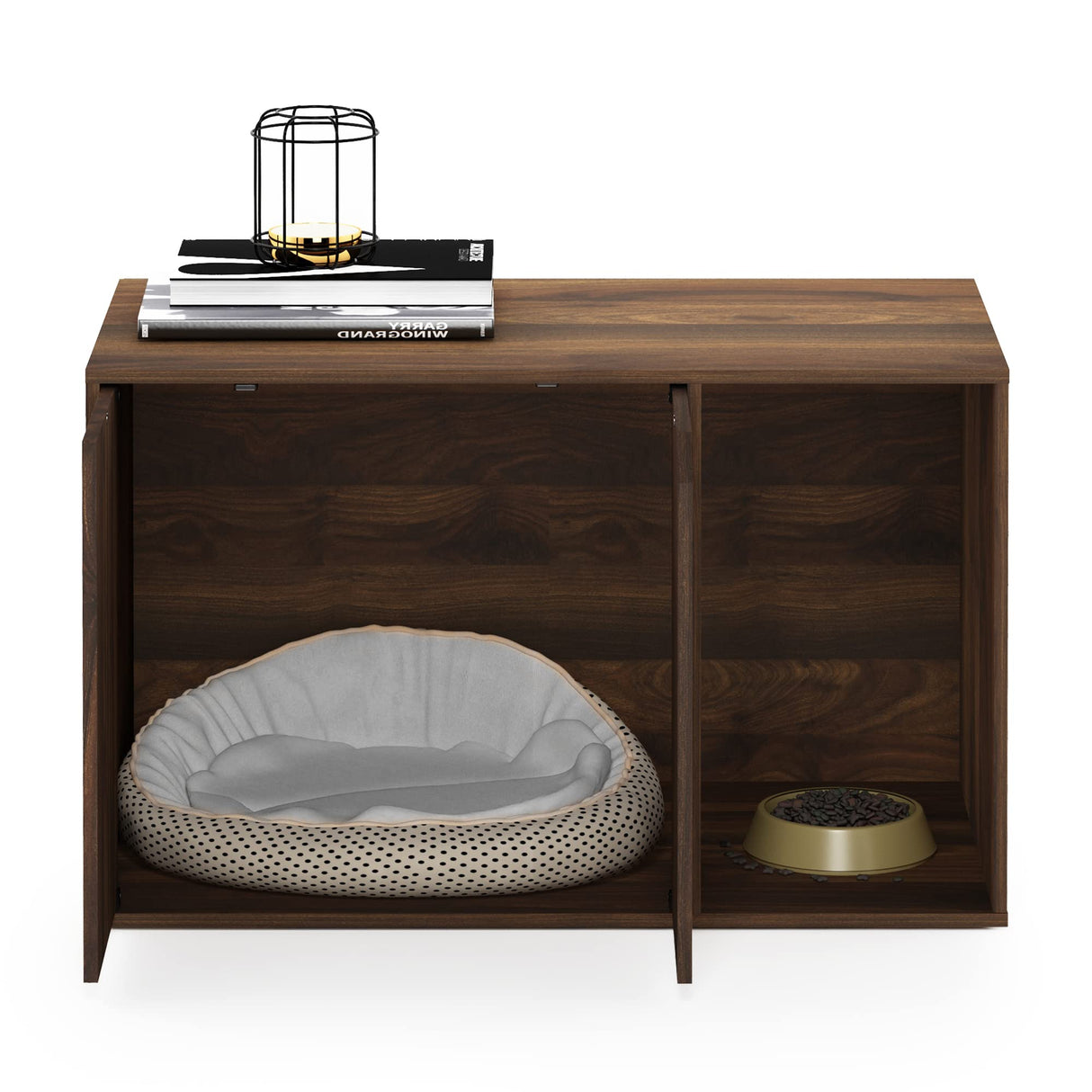 Furinno Peli Litter Box Enclosure, Columbia Walnut Furinno