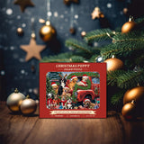 PICKFORU Christmas Dog Puzzles for Adults 1000 Pieces, Difficult Christmas Scene Animal Puzzle, Funny Puppy Jigsaw Puzzle as Home Wall Art Decor PICKFORU