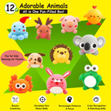 Air Dry Clay Kit for Kids - 12 Portable Packs, Soft & Mess-Free Clay with Tools & Tutorials, Birthday Gift for Girls Ages 3-12, Creative Arts Crafts Travel Toys for Girls Boys - Halloween Party Favors MOEVERLIW