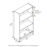 Furinno Jaya Simply Home Adjustable Shelf Bookcase, 3-Tier, Amber Pine Furinno