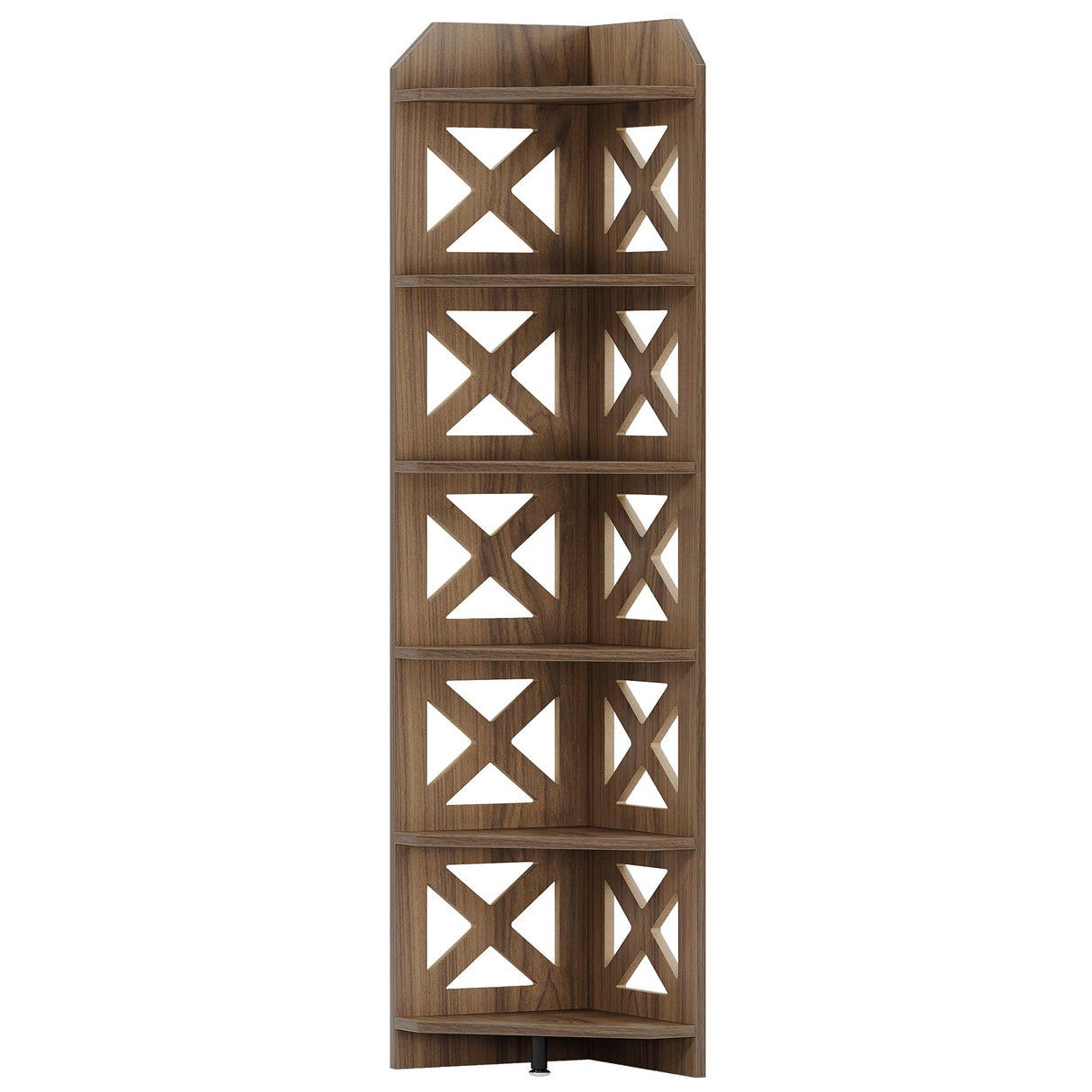 Tribesigns 70.8" Corner Shelf, Rustic 6-Tier Wall Corner Bookshelf, Farmhouse Corner Small Bookcase Display Storage Shelves Plant Stand for Home Office, Living Room, Bedroom Tribesigns