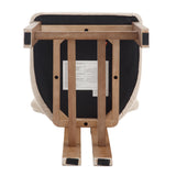 DM Furniture 26" Mid Century Modern Counter Bar Stools for Kitchen Island Farmhouse Wooden Counter Height Barstools Set of 4 with Linen Fabric Curved Back for Patio/Home Bar/Balcony, Beige DM Furniture