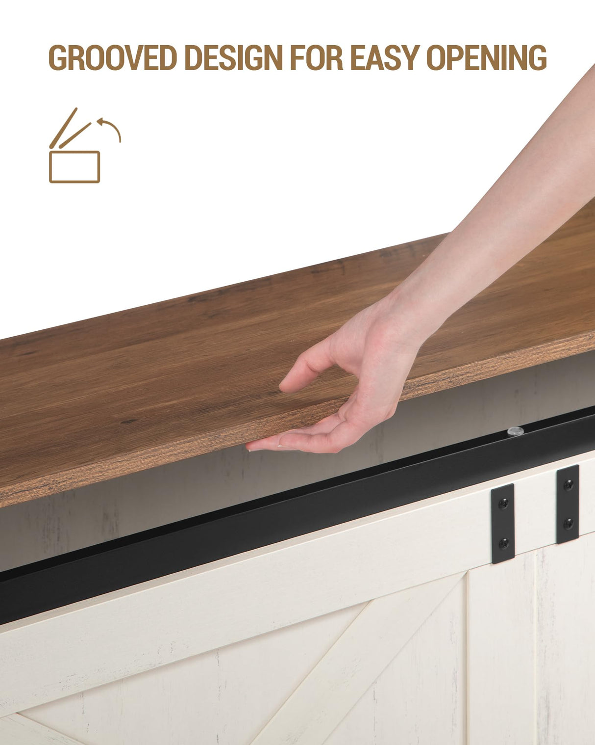 Hzuaneri 47.2" Storage Chest, Large Storage Trunk with 2 Hinges, Farmhouse Wooden Box Bench, Lift-Top Organizer Chest, Entryway Trunk for Bedroom, Living Room, White and Brown SB12114X Hzuaneri