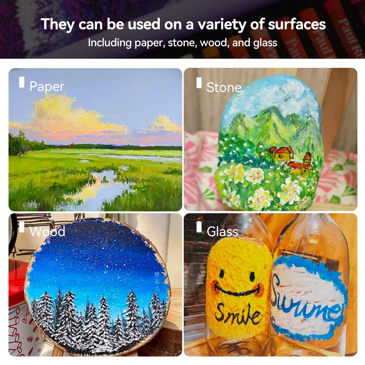 Paul Rubens Oil Pastels Set with 50 Colors Artist Soft Oil Pastels+6 Pcs White Oil Pastels+8.7 x 11.7 Inches Oil Pastel Book（30 Sheets）+5 Palette Knives for Artists, Professionals, Student, Hobbyist Paul Rubens