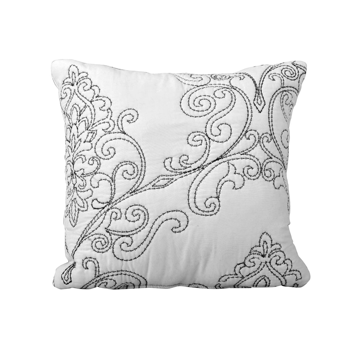 Home Soft Things Damask 4 Piece Bedspread Set, Scalloped Edge Reversible Quilt Coverlet Comforter Prewashed Bedding Set, Matelasse Embossed Floral Solid Pattern,White Oversize Queen(110" x 120") Home Soft Things