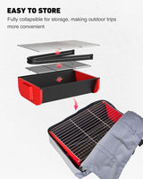 19 inch Charcoal Grill, Small Portable Barbecue Grill with Storage Travel Bag, Easy to Assemble BBQ Grill, 231 Square Inches Cooking Space, Perfect for Small Patio, Backyard, Picnics, Camping, Beach GRiliFE