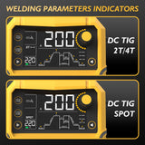 TOOLIOM TIG Welder with Pulse Multifunctional TIG Welding Machine DC TIG/Spot TIG/Pulse TIG/Stick 110&220V Dual Voltage with Large Digital Display TOOLIOM
