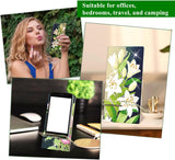 NUFTVI 2 Pack Diamond Painting Phone Holder Kits, 5D Full Crystal Diamond Art Phone Holder& Mirror Craft Kits Gift for Beginner/Adult (Lily and Peony) NUFTVI