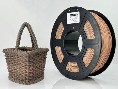 Stronghero3D PLA 3D Printer PLA Filament 1.75mm,Core Shell Co Extruded Dual Colors Filament,Multi Color Wood Filament,Net Weight 1kg/2.2lb for Ender3 P1S P1P X1C Stronghero3D