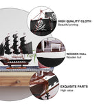 1Pc Wooden Pirate Model Sailboat Vessel Model Sailing Boat Home Decor IMIKEYA