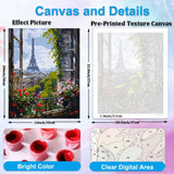 Artunion Paris Window View Paint by Numbers Kit for Adults, Eiffel Tower City Paint by Number Kits, DIY Acrylic Painting Paint by Number Kits on Canvas Arts Craft for Home Wall Decor 16x20 Inch Artunion