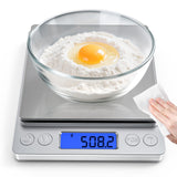 OGWAI Rechargeable Digital Food Scale with Gram and Ounce, Measuring Range 0.1g/3kg(6.6lb), Smart Kitchen Scale for Food, Baking, Cooking, Sourdough Bread, Weight Loss - Small Kitchen Gadget Product OGWAI