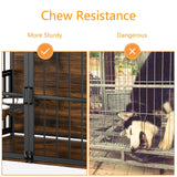 ROOMTEC Dog Crate Furniture-Style Cages for Large Dogs Indoor Heavy Duty Super Sturdy Dog Kennels with 2 Stainless Steel Bowls (48Inch = Int.dims: 46" W x 29" D x 35.5" H) ROOMTEC