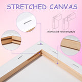 ESRICH Stretched Canvas for Painting, 5 Pack 8x10 Canvas Value Pack, Primed Acid-Free Cotton Blank Canvas, Paint Canvases for Oil & Acrylic Paint. ESRICH
