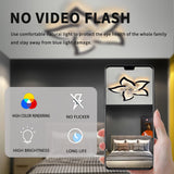 Bevenus Low Profile Ceiling Fans with Lights,27.2” Black Modern Dimmable Flower Shape Ceiling Light Fan with Remote Control/app Control,Timing 6 Gear Speeds Fan Ceiling Lamp. Bevenus