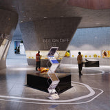 HUAZI Foldable Aluminum Magazine Rack, Portable Pop-up Display Stand, 6 Pockets, A4 Size, for Trade Shows, Office, Retail Store HUAZI