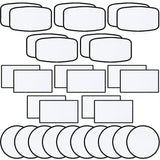 30 Pieces Blank Sublimation Patches 3 Shapes Fabric Iron-on Patch Repair Patches Decorative Patches for DIY Crafts, Hats Clothes Uniforms Shoes Bags Backpacks BOYIVI