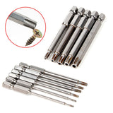 Yakamoz 11 Pcs Magnetic T6-T40 Torx Head Screw Driver Bit Set Security Tamper Proof Star 6 Point Screwdriver Drill Bits Tools with 1/4 Inch Hex Shank | 3 Inch Length YAKAMOZ