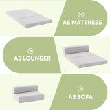 Lazyzizi Folding Sofa Bed Foldable Futon Couch Bed 4Inch Sleeper Floor Sofa for Adults, Camper, Guest, with Headrest, Breathable & Washable Cover (Single) Lazyzizi