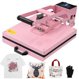 SmarketBuy 15x15 Inch Heat Press for T Shirts, 1400W Slide Out Heat Press Machine, Clamshell Heat Press Machine Steady and Even Heat Performance Large Heat Transfer Machine for T-Shirts, Bag Mouse Pad SmarketBuy