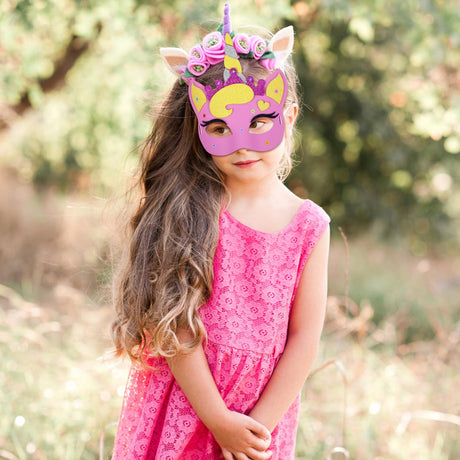 Fennoral 6 Pack Unicorns Masks Craft for Kids Creative Make Your Own Unicorns Masks Foam Stickers DIY Arts and Crafts for Kids Boys Girls Unicorns Theme Party Decorations Birthday Gift Fennoral