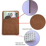 HeKimLee 10 Pack Blanks Phone Wallet Stick On for Sublimation, PU Leather Cell Phone Credit Card Holder, ID Case Pouch Sleeve with Self Adhesive Sticker for iPhone Samsung Pixel HeKimLee