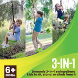 Swurfer Disco Tree Swing - Swing Sets for Backyard, Outdoor Swing, Swingset Outdoor for Kids, Easy Installation, Heavy Duty, Adjustable Climbing Rope, Weather Resistant, Up to 200lbs, Ages 6 and Up Swurfer