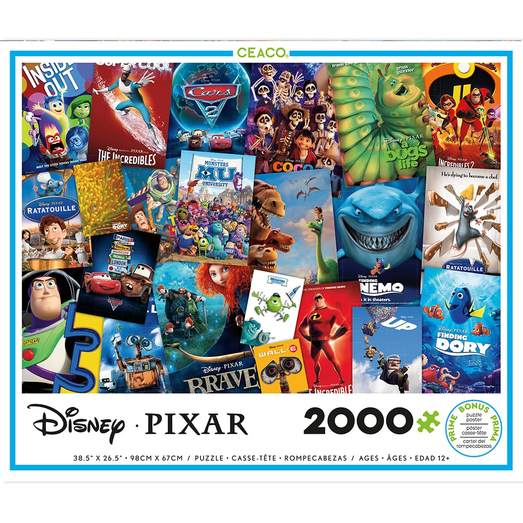 Ceaco - Disney / Pixar - Movie Posters - 2000 Piece Jigsaw Puzzle , 5" Ceaco