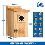 SISTERBIRD 2 Pack Bird Houses for Outside Clearance with Copper Guard, Cedar Bird House Outdoor, Bluebird Finch Swallow Wren Chickadee Assembly Required SISTERBIRD