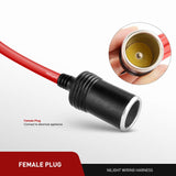 Nilight Cigarette Lighter Extension Cord Cable Heavy Duty 6ft 12V/24V Car Charger with Cigarette Lighter Plug Cigarette Lighter Socket,2 Years Warranty Nilight