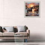 Diamond Art Kits for Adults Clearance: Horse Diamond Art Painting Full Round Drill DIY 5D Painting - 11.8x11.8 Inch Premium Canvas - Complete Set with Tools & Tray - Relaxing Craft Gift for Beginners AILJKOMG