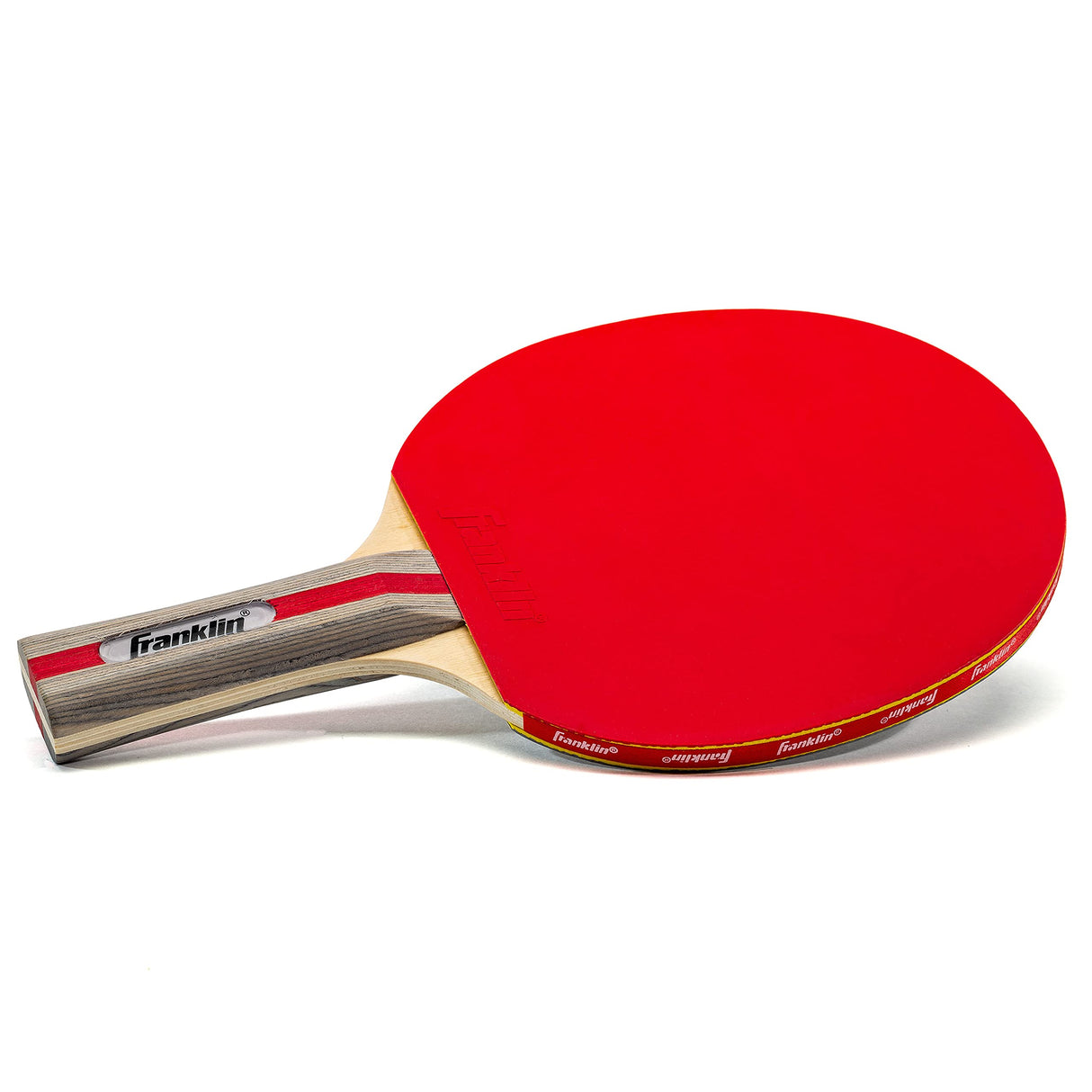 Franklin Sports Ping Pong Paddle - Performance Table Tennis Racket - Wooden Pro Style Paddle with Rubber Surface - Red + Gray Franklin Sports