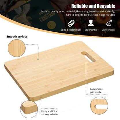 12 Pcs Thicken Bamboo Cutting Board Bulk Personalized Wood Chopping Board Customized Laser Engraving Blanks Serving Board for Wedding Mother's Day Housewarming Gift (General) - WoodArtSupply