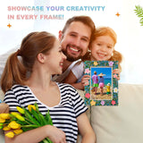 DIY Mosaic Picture Frame Craft Kit for Kids - Creative Arts & Crafts Glass Pebbles Activity for Girls & Boys, Decorate Your Own Photo Frame, Perfect Birthday & Christmas Gift for Kids Ages 6-12 LEJITEKK