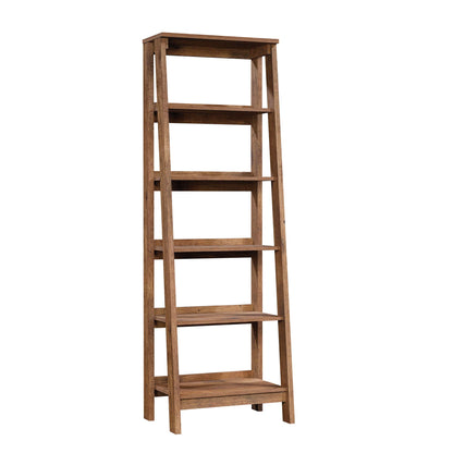 Sauder Trestle 5-Shelf Bookcase in Vintage Oak Finish - Stylish Storage for Any Room - WoodArtSupply